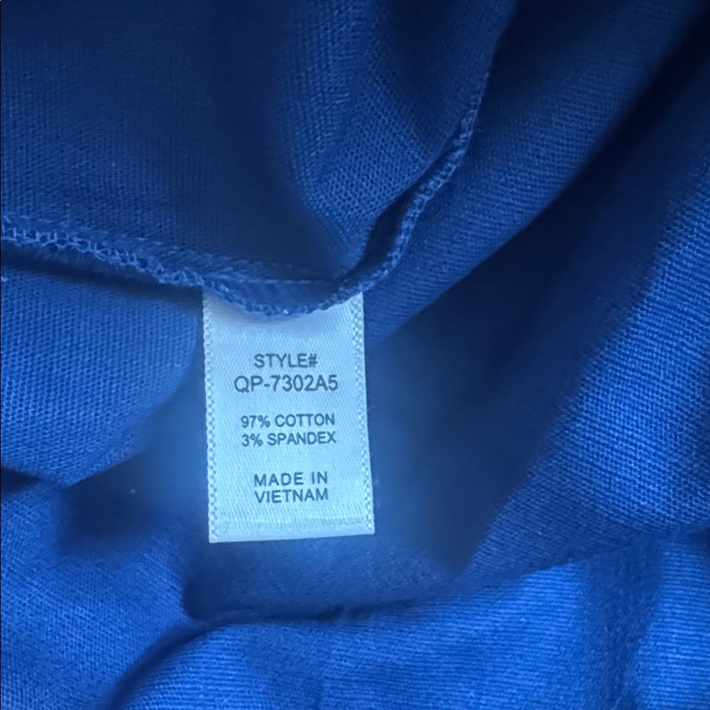 NWOT Zenana Knotted Strap Overall Romper With Pockets Size Large Blue - Picture 7 of 8